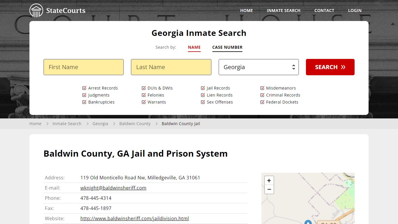 Baldwin County Jail Inmate Records Search, Georgia - StateCourts